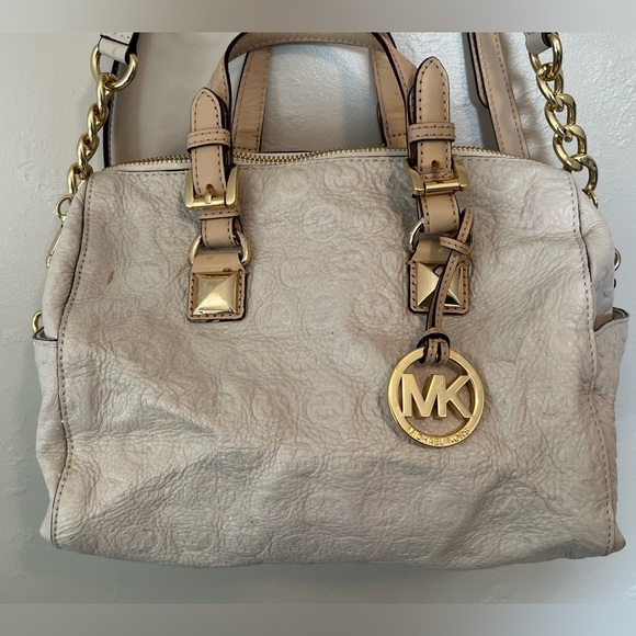 Michael Kors Chain Satchel Bag- Vanilla - Picture 2 of 16